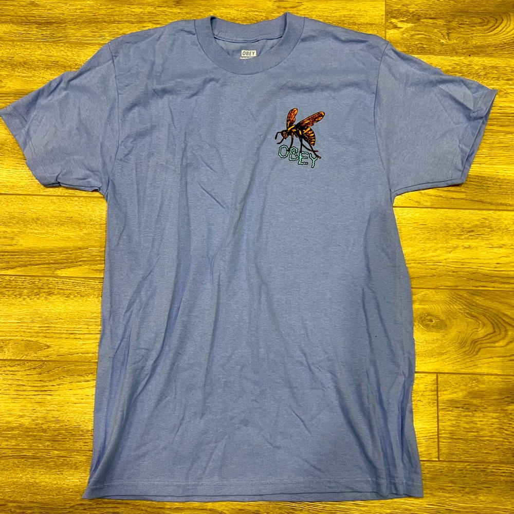 Blue obey bee t-shirt